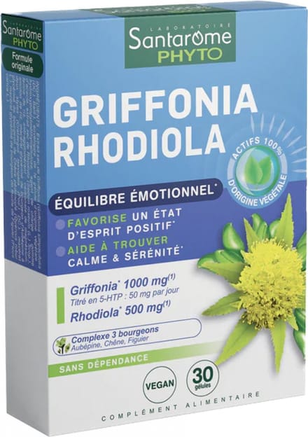Santarome Griffonia Rhodiola 30 Capsules