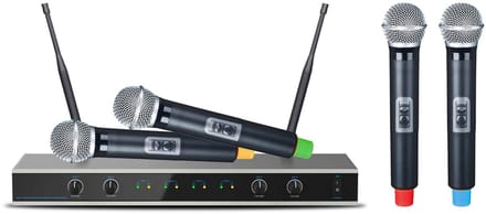 E-Lektron IU-4011 draadloze UHF microfoonset - 4 handmicrofoons