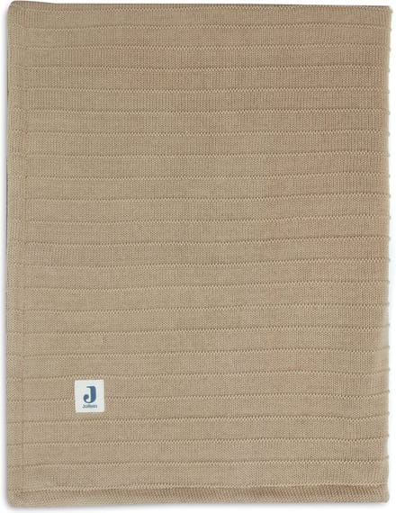 Jollein Baby Deken Wieg Velvet Pure Knit - Biscuit - GOTS