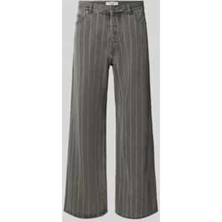 wide fit jeans van puur katoen