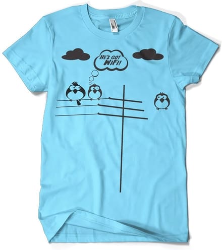 Hybris He's Got WiFi T-shirt Skyblue