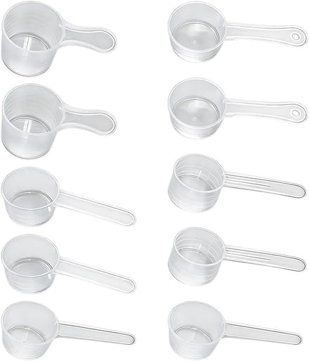 Solidchoice - Set van 10 Transparante Meetlepels voor Precisie Dosing
