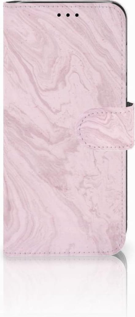 Huawei P20 Lite Bookcase Marble Pink - Origineel Cadeau Vriendin