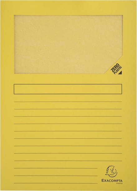 Exacompta 4x FOREVER® Pak van 100 venstermappen 120g/m2 - 22x31cm voor A4 - Geel - 50109E
