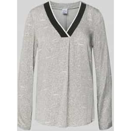 Blouseshirt van viscose met V-hals