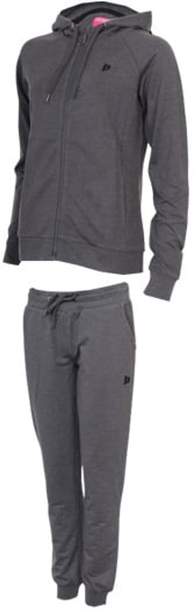 Donnay - Joggingsuit Ilse - Joggingpak - Dames - Charcoal-marl (037) - maat M