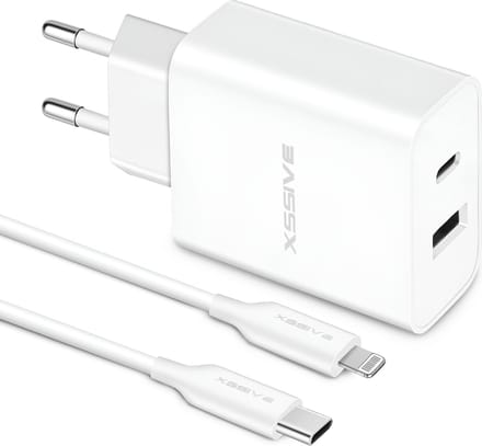 USB en USB C Oplader Set - 1 Meter - Geschikt voor iPad, iPhone en AirPods met Lightning aansluiting