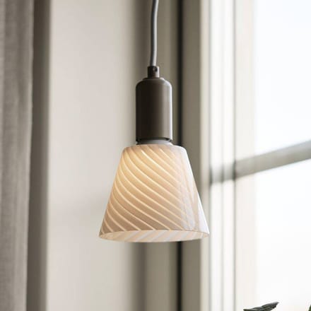 PR Home hanglamp Tilda, wit, Ø 12,5 cm, glas, stekker