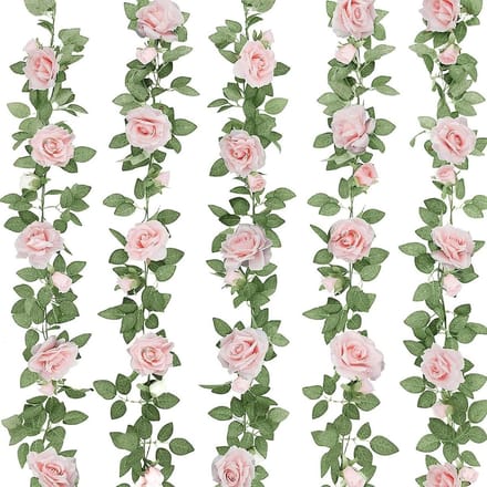 Rozen Slinger - Nep Bloemen - Bruiloft Decoratie - Levenschte Kleuren - 5x 2 Meter - Roze