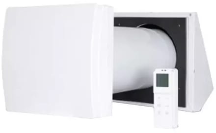Decentrale WTW HRU wall Ø100 met afstandsbediening - 25 m³/h - HRU-WALL-RC-100-25-PEG