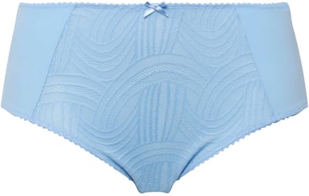 Ulla Popken - Dames - Midislip kanten inzetstuk microvezel - Lichtblauw - Maat 58+