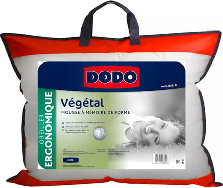 Vente-unique Ergonomisch hoofdkussen DODO met vormgeheugen - 45 x 70 cm - MEMOSOFT