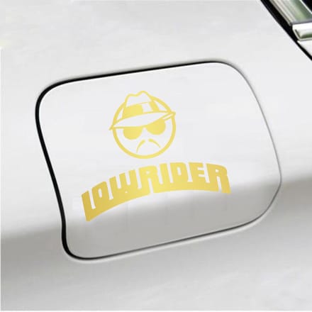 Bumpersticker - Low Rider - 12,5 X 15,6 - Goud