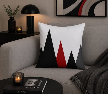 Modern Geometry Collection Kussenhoes – Wine Red Edition - 45x45 cm