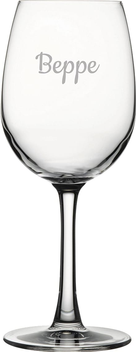 Gegraveerde witte wijnglas 36cl Beppe