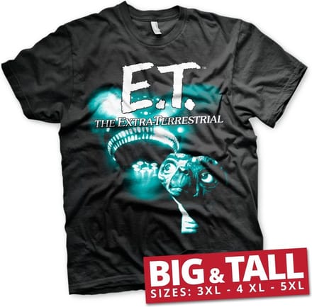 E.T. Duot 'on' Big & Tall T-shirt, zwart