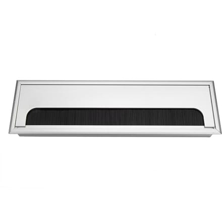Vierkant Aluminium Bureau Computer Draad Kabel Opruimer Stopcontact Inzetstuk Gat Bovenklep(Groot) Large zwart