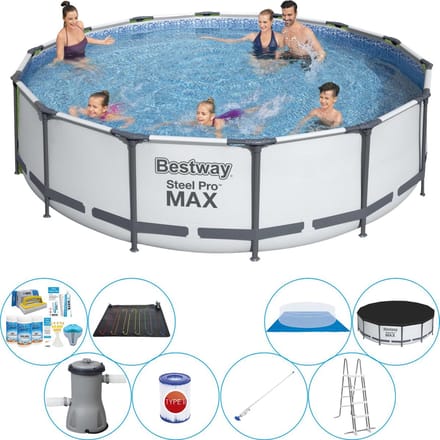 Steel Pro MAX Rond 427x107 cm - Zwembad Set