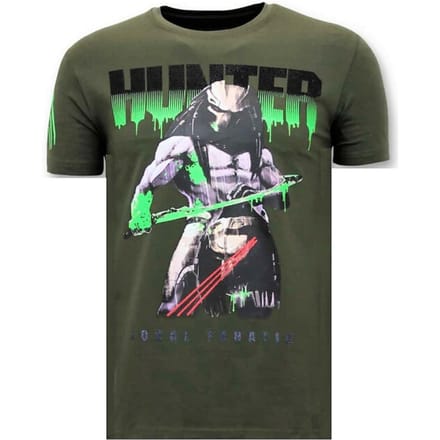 Stoere Heren T-shirt - Predator Hunter - Groen