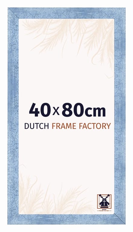 Fotolijst 40x80 cm - MDF - Helder Blauw Geveegd - Praag