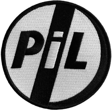 Pil Public Image Ltd - Classic Logo Patch - Wit/Zwart