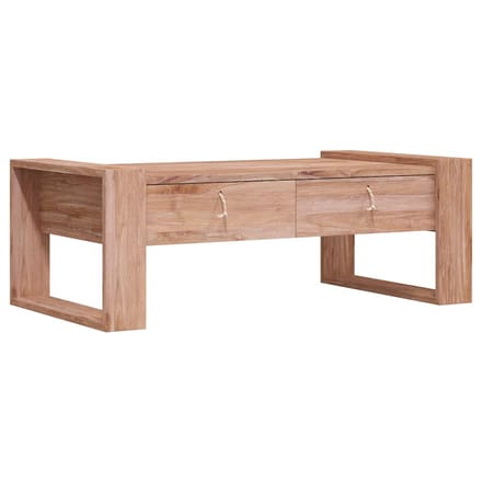 vidaXL - Salontafel - 110x60x40 - cm - massief - teakhout