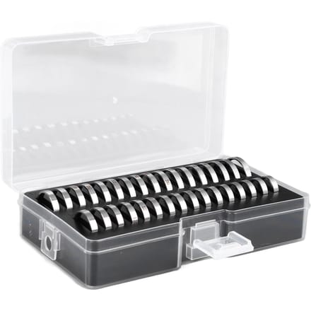 Ringsizer Meetinstrument Draagbaar Uitstekend Polijsten Roestvrij Staal Vingerringen Maatmeter Ringsizer Tool Kit met white