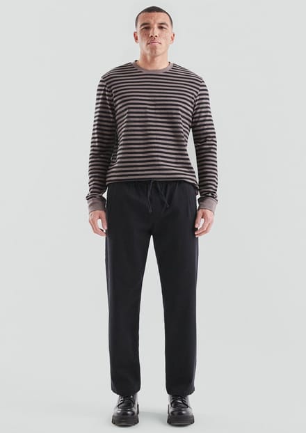 QS - male - Broek Relaxed Fit met elastische band en tunnelkoord