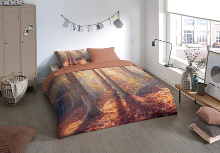 Pure dekbedovertrek bomen/ bos - 1 persoons 140x200/220 cm - Multi - Microvezel
