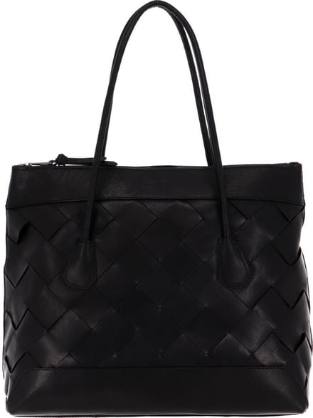SADDLER Schoudertas Laptoptas met laptopvak Ystad Shoulder Bag Black Zwart