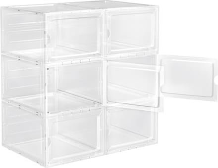 Bolt Edge Schoenenbox Deluxe - Transparant - 6 Stuks - Sneakerbox - Opbergsysteem