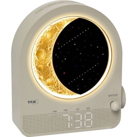 TFA Dostmann 60.2053.15 Daglichtwekker Kwarts Lichtgrijs Alarmtijden 2 Sfeerverlichting