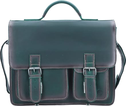 Greenburry Aktetas leer 39 cm - cm ( Zoll) - dark green