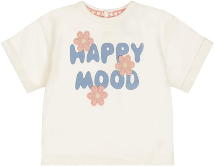Dirkje Meisjes Loose Fit T-shirt - Off-white