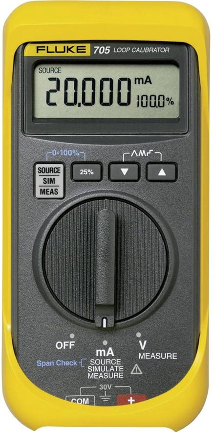 Fluke 705 Kalibrator Stroomsterkte 1x 9 V batterij (blok), meegeleverd