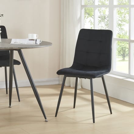 Eetkamerstoel set van 2 Lexnitz 89x44x45 cm zwart
