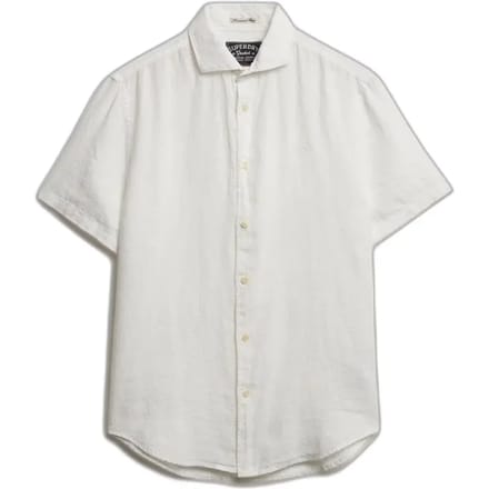 Superdry Riviera Linen Overhemd Met Korte Mouwen Wit L Man