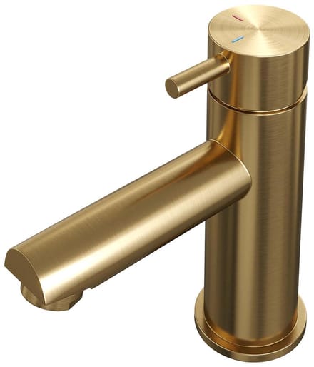 Brauer Gold Edition Lage Opbouw Wastafelmengkraan Model B Goud Geborsteld PVD