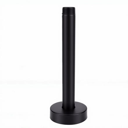 Douchearm met Flens Plafondbevestiging Vervanging Regen Douchekop Rechte Arm Plafondmontage Zwart 6 Inch zwart