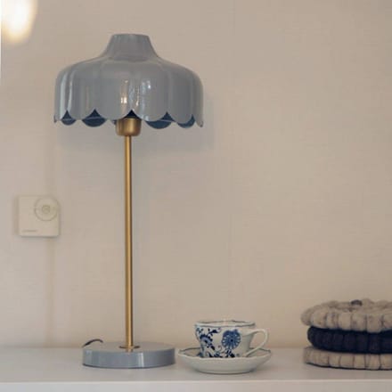 PR Home Tafellamp Wells, blauw/goudkleurig Hoogte 50 cm