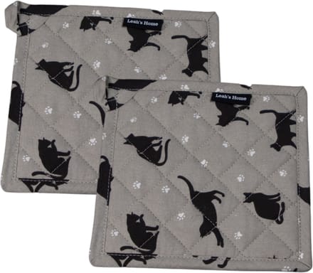 Pannenlappen set - 2 stuks - Cadeau voor haar - Kat - Poes