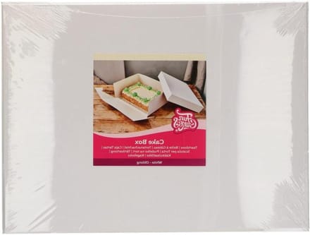 Taartdoos Vierkant - Bakdoos Opslag - Taarten Vervoeren - Stevig Karton - 40x30x15 cm - Wit