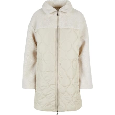 Urban Classics - Oversized Sherpa Quilted Winterjas - M - Wit