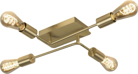 Lumidora Plafondlamp 74780 - Plafonniere - JADE - 4 Lichts - E27 - Goud - Messing (kleur) - Metaal
