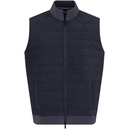 Fynch-Hatton Body-Warmer Hybrid Vest Suede Like Fabric Navy / male
