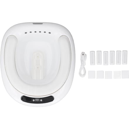 Bain de siège électrique pliable portable 1500 ml conception réglable baignoire de soin post-partum pour les femmes enceintes blanc