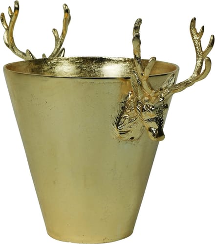 wijnkoeler hert champagne goud large 42X48X30cm