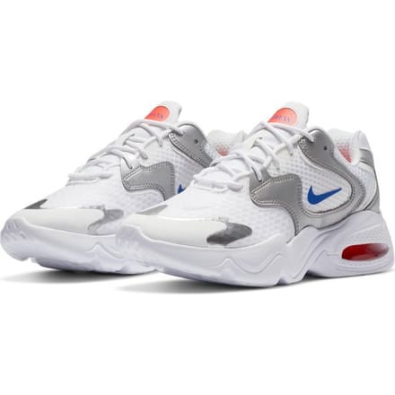 Nike Air Max 2X Dames Sneakers - White/Racer Blue-White-Metallic Silver - Maat 38
