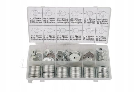 carrosseriering set 240 stuks - verschillende maten - sluitring