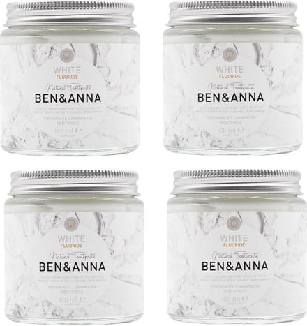 BEN&ANNA - whitening tandenpasta met fluoride - 4 pak